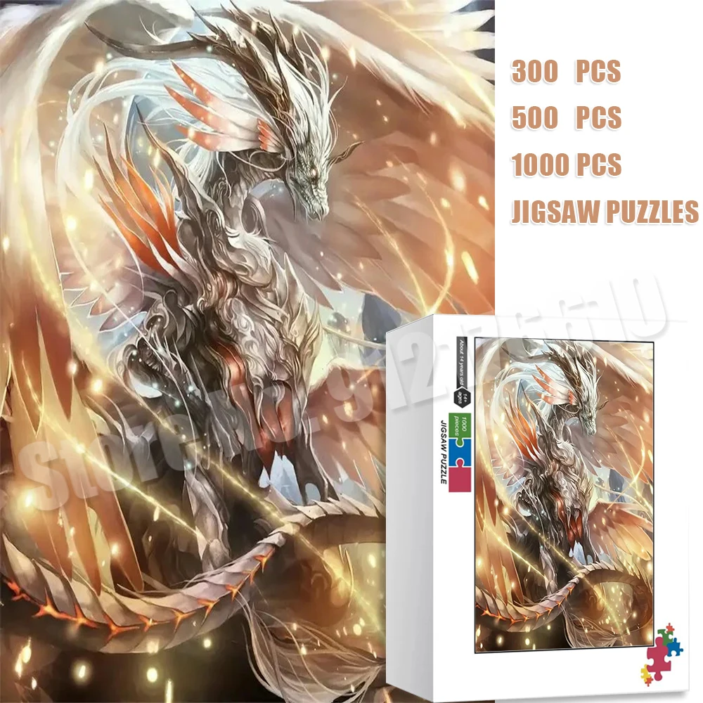 Anime Wings Drage Puzzles for Adults 300/500/1000 Pieces Mythical Beast Jigsaw Puzzle Diy Educational Toys Large Games Gifts