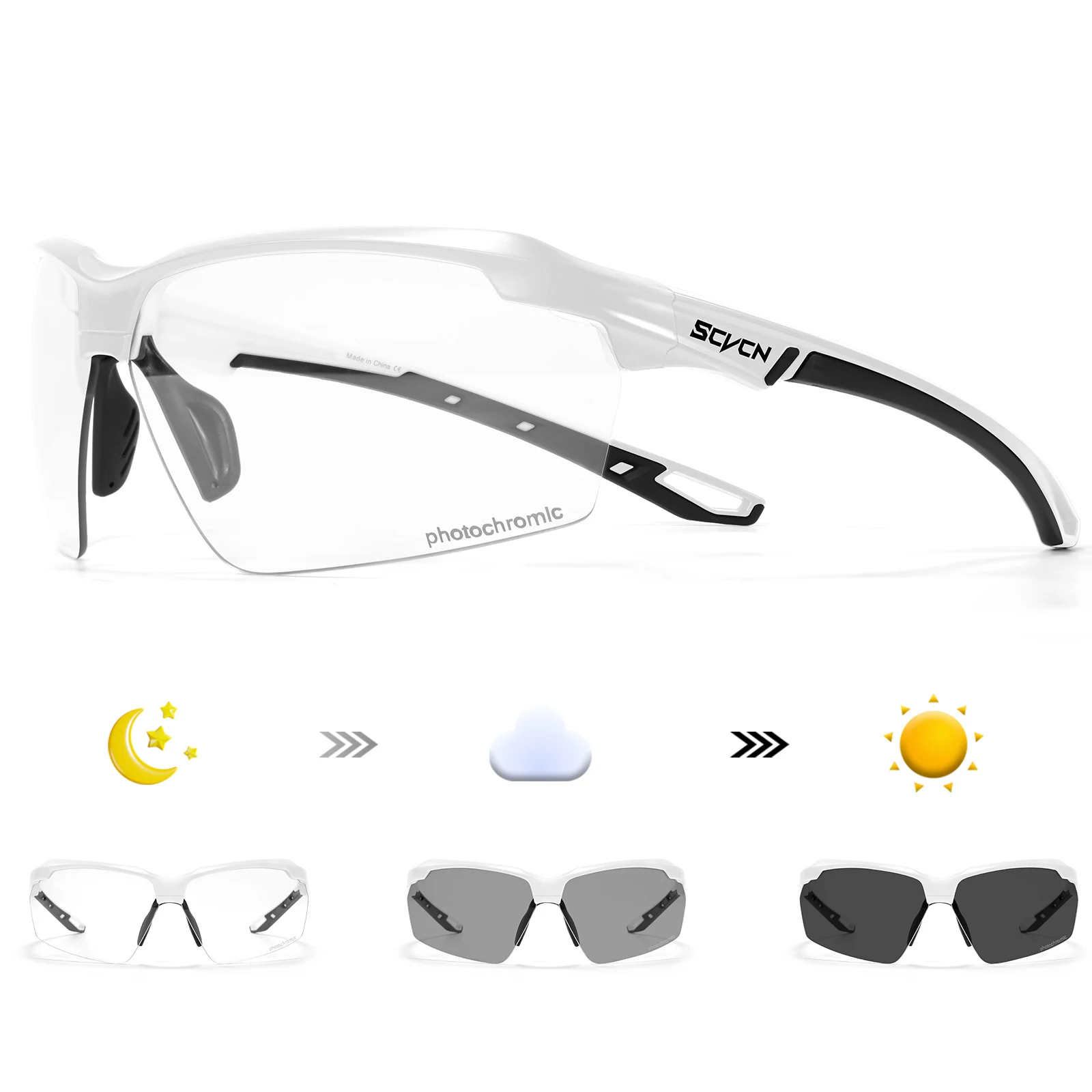 SCVCN Photochromic Sports Sunglasses 3