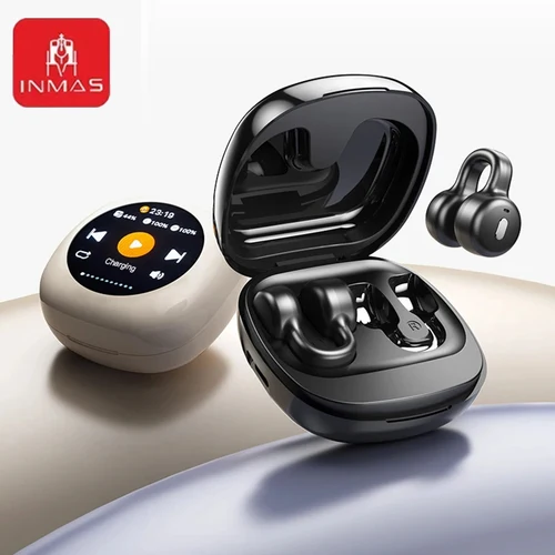 Imagen 2 del producto INMAS-auriculares inalámbricos CT11 ANC, cascos con Clip para las orejas, Bluetooth, pantalla de visualización, reducción activa de ruido, resistentes al agua