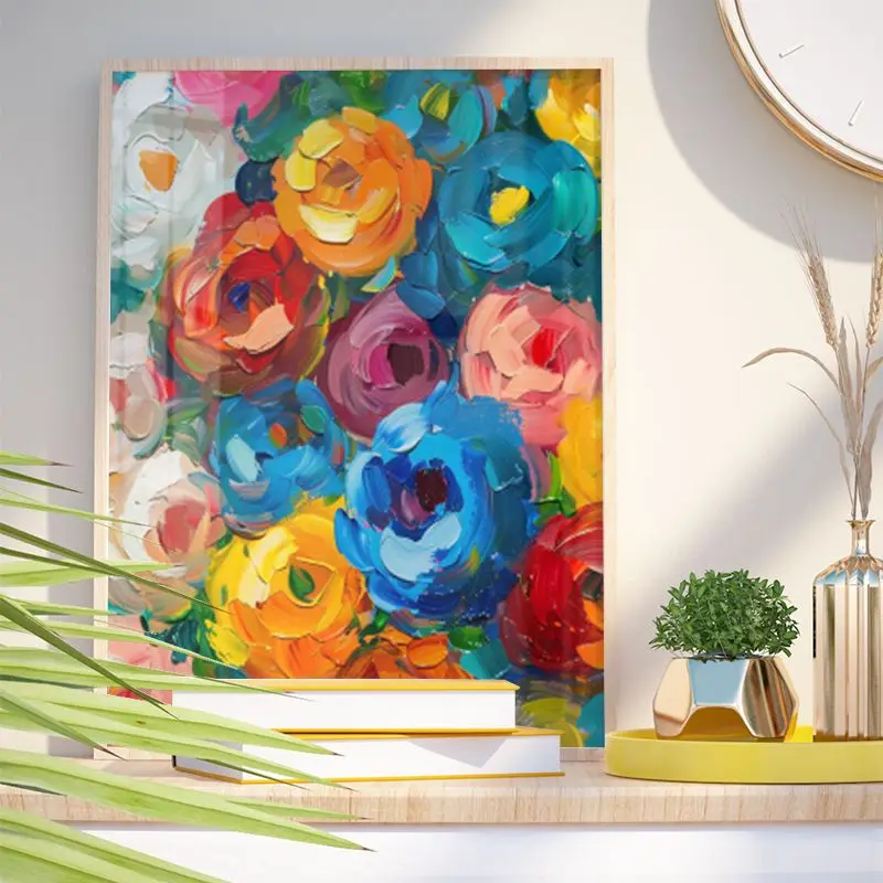 GATYZTORY Paint By Number Colorful Flowers Drawing On Canvas HandPainted Art Gift DIY Pictures By Number Kits Home Decor