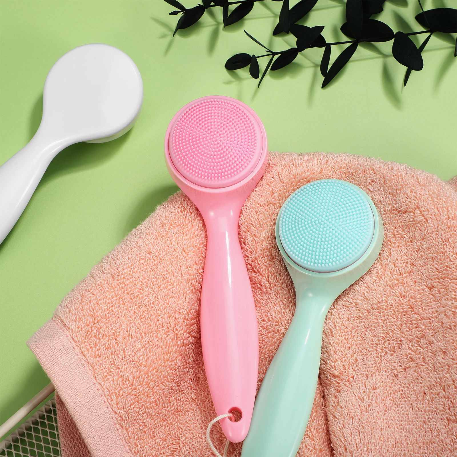 3Pcs Silicone Face Scrubber Gentle Soft Manual Facial Cleansing Brush for Daily Exfoliating Skin Care Routine Efficient Deep