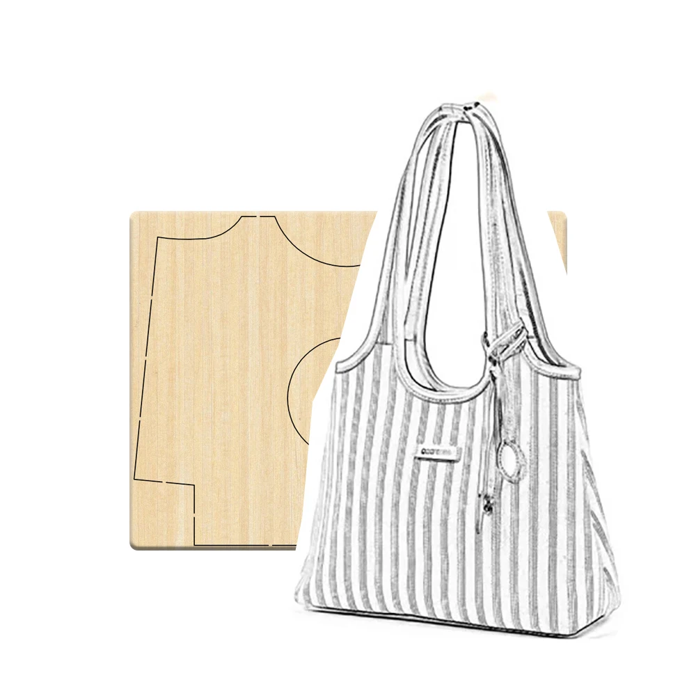 

1 piece large tote bag Leather cutting mold,DIY handicraft production, suitable for most machines