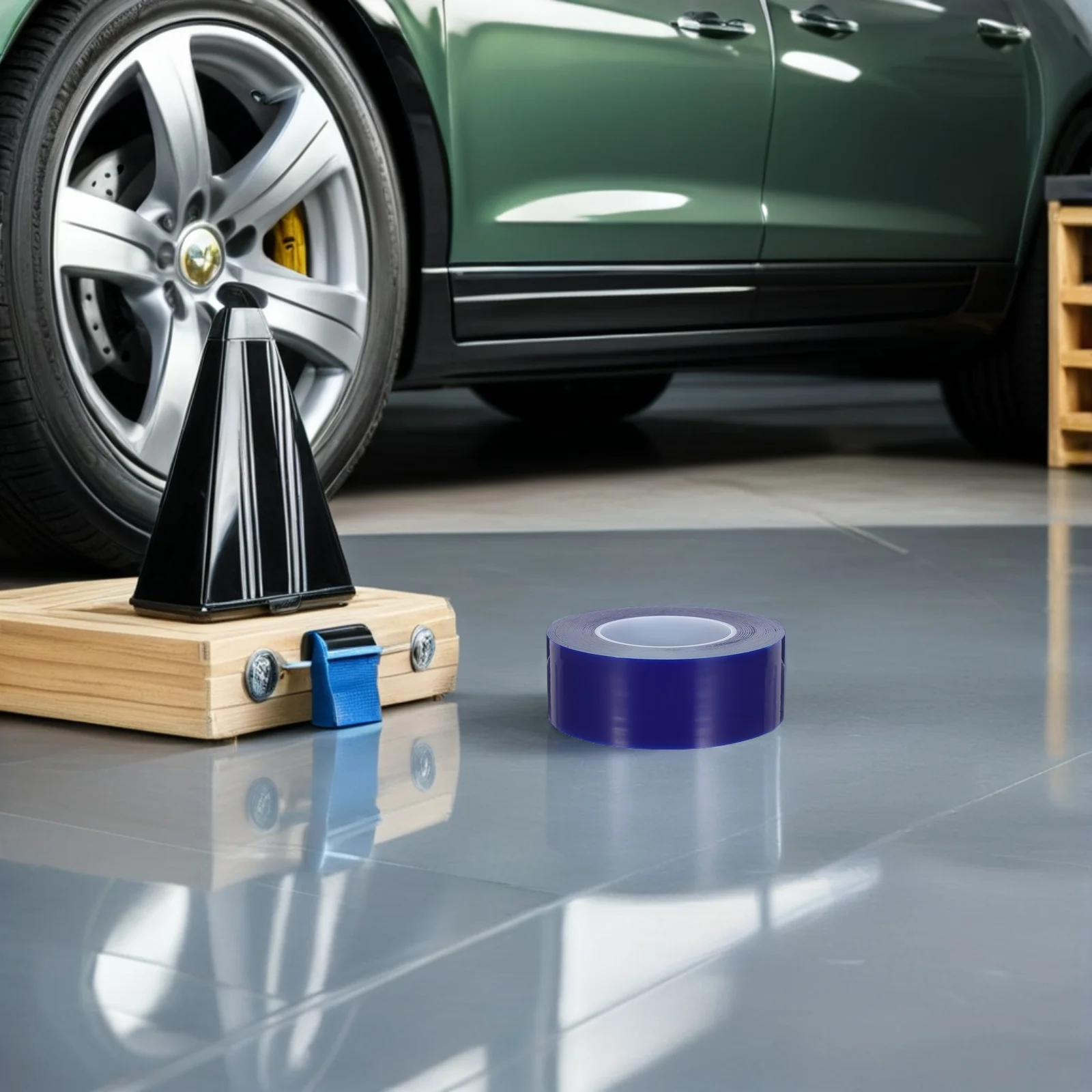 

Wheel Hub Rim Protective Tape 8cmx200m Automotive Pe Film Scratch Resistant Surface Protection Film Roll for Tire