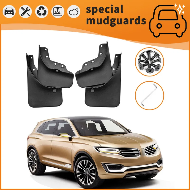 

For 13-22 Lincoln MKC MKZ MKX models Mudguards Fender Mudflaps Front Rear Flares Splash Guards Cover Car Accessorie