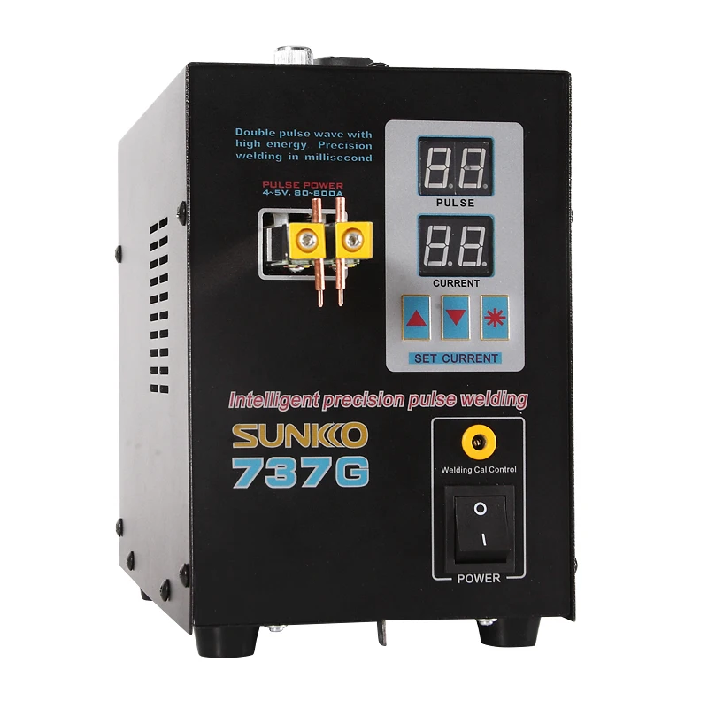 SUNKKO 737G Battery Spot Welder 1.5KW Digital Display Spot Welding Machine For 18650 Battery Pack Weld Double Pulse Spot Welders