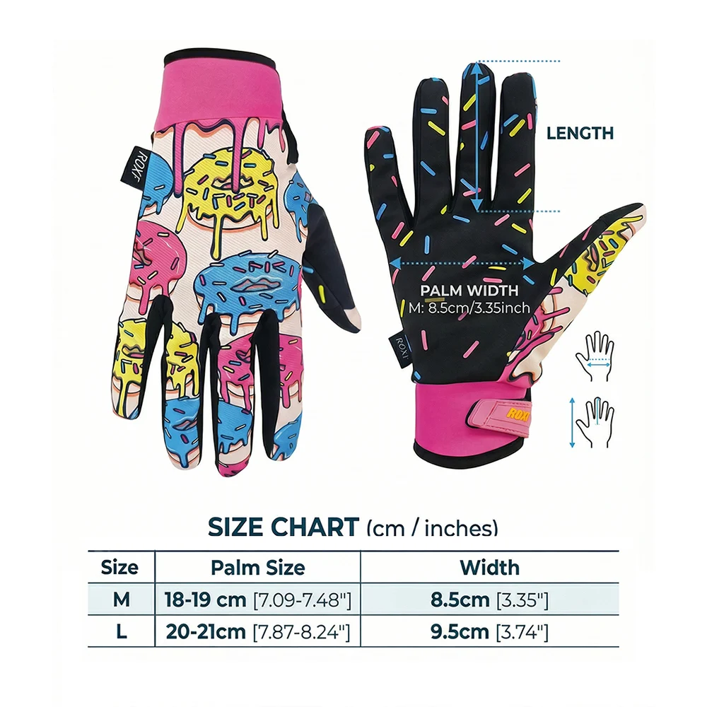 

Donut Cycling Gloves Parent-Child Touchscreen Anti-Slip Full Finger Sports Gloves for MTB Motorcycle Off-Road Ride Skateboarding