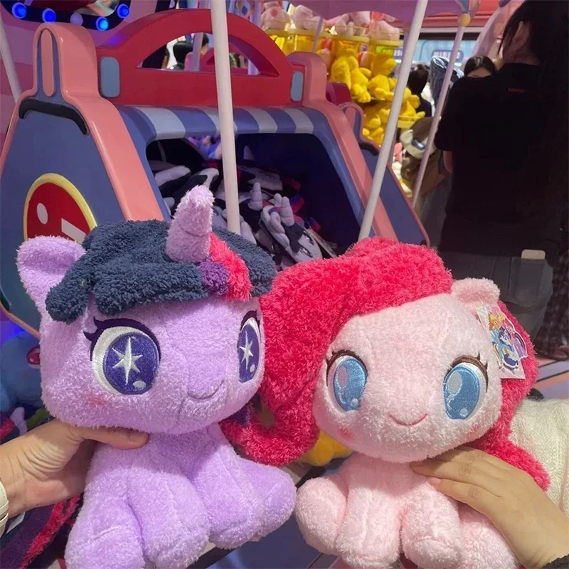 Bonito sentado pônei boneca de pelúcia q edição bebê li série estilo dos desenhos animados brinquedo animal de pelúcia para meninas decoração do quarto presente aniversário