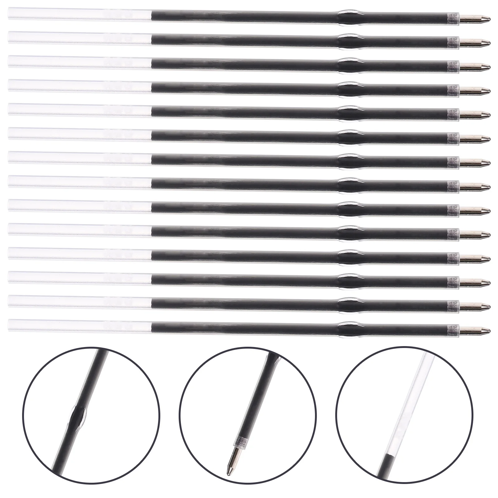 

100 шт., сменные ручки для шариковой ручки, черные школьные принадлежности, нейтральные стержни, канцелярские принадлежности для письма, стержни для рабочих ручек с тонким наконечником
