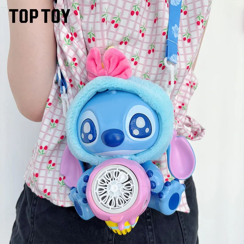 

Toptoy Lilo & Stitch Bubbles Machine Handheld Electric Toy Cute Anime Decorative Package Children'S Beach Outdoor Game Toy Gift