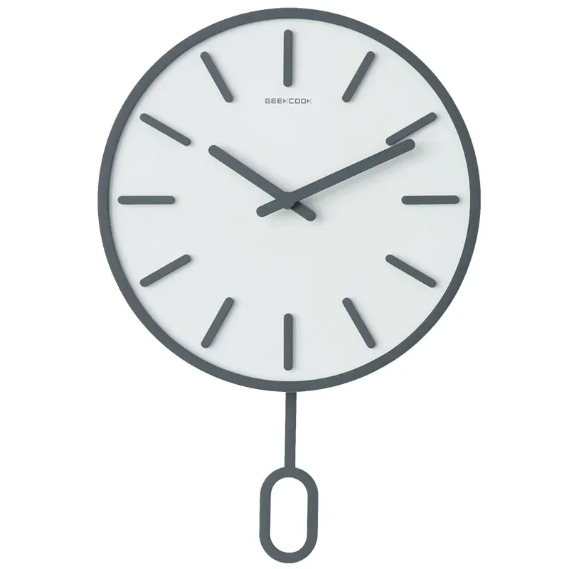 Nordic Decoration Silent Wall Clock Modern Vintage Wall Swing Clock Battery Operated Wall Clock with Pendulum Luxury Decoration