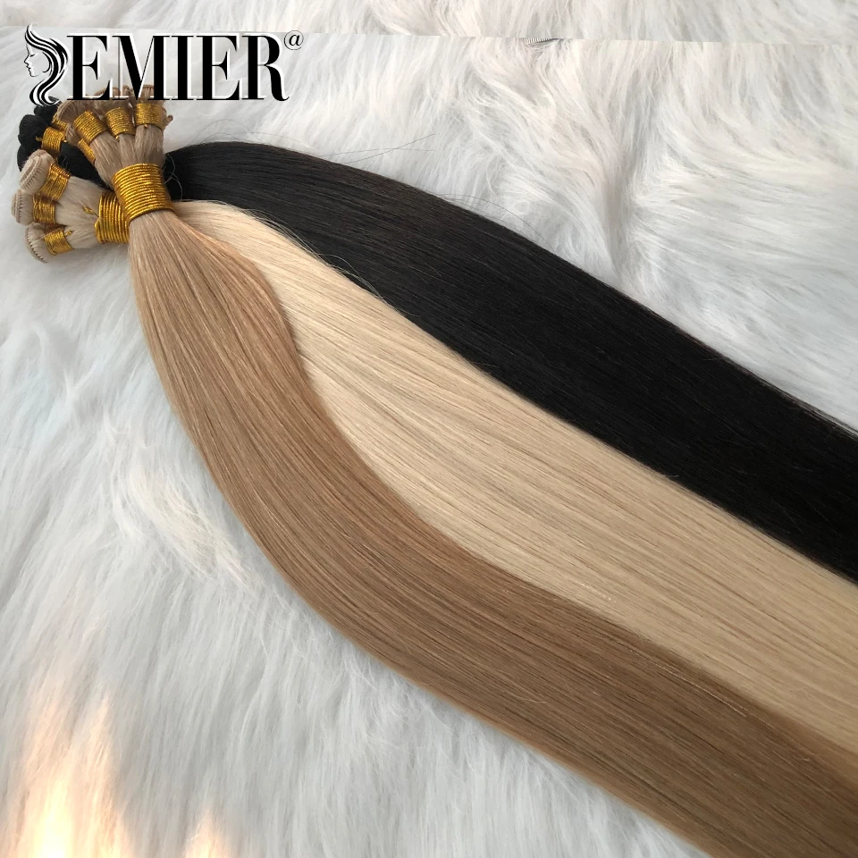 غير مرئية اليد تعادل لحمة وصلات شعر 100% شعر بشري لعذراء 100 جرام/قطعة البرازيلي مستقيم خياطة في حزم اليدوية