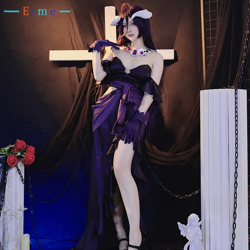 

[in stocks] Albedo Cosplay Dress Anime OVERLORD Cosplay Costume Women Sexy Evening Dress Party Suit Halloween Carnival Uniforms