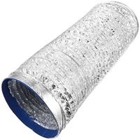 High Temperature Resistant Aluminum Foil Air Pipe 2M 100mm Ventilation Exhaust Hose Duct Non Insulated Flexible Corrosion