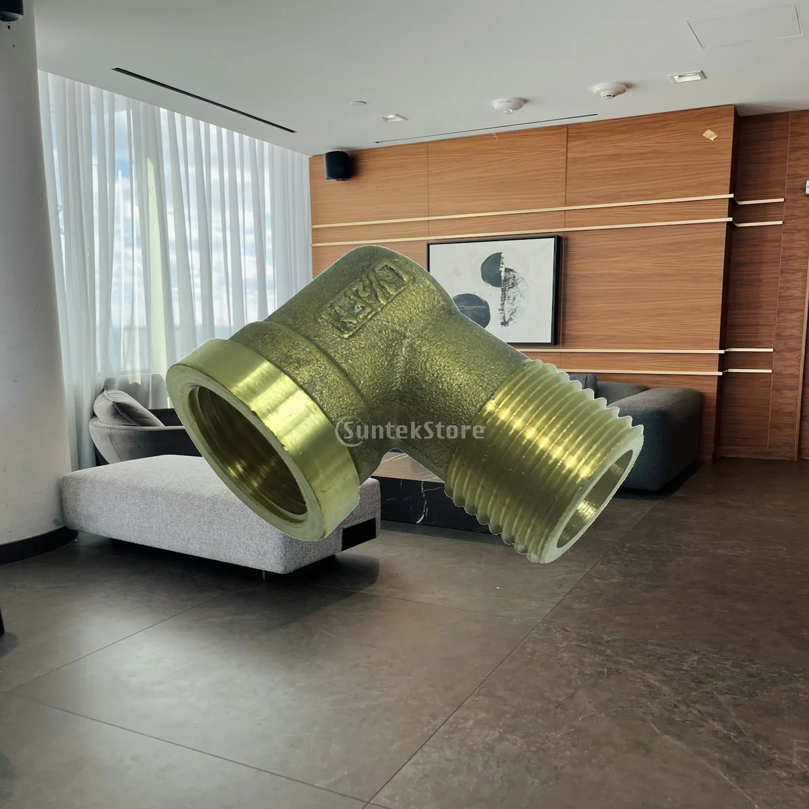 Water Tube Hose Fitting Brass Elbow Pipe Adapter 90 Degree Thread Coupler Connector for Home Improvement
