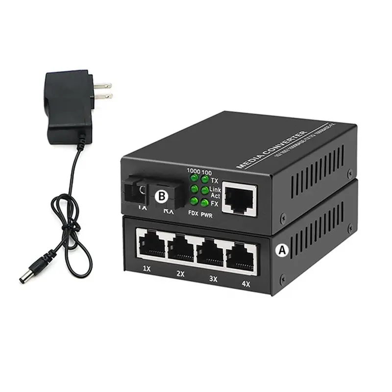 

【ДЕНЬ БЛАГОДАРЕНЬГО ПОКУПЧЕНИЯ】Оптоволоконный медиаконвертер SFP+ SC Single Mode Bidi в RJ45, 100/1000M Gigabit Ethernet, трансивер, пара