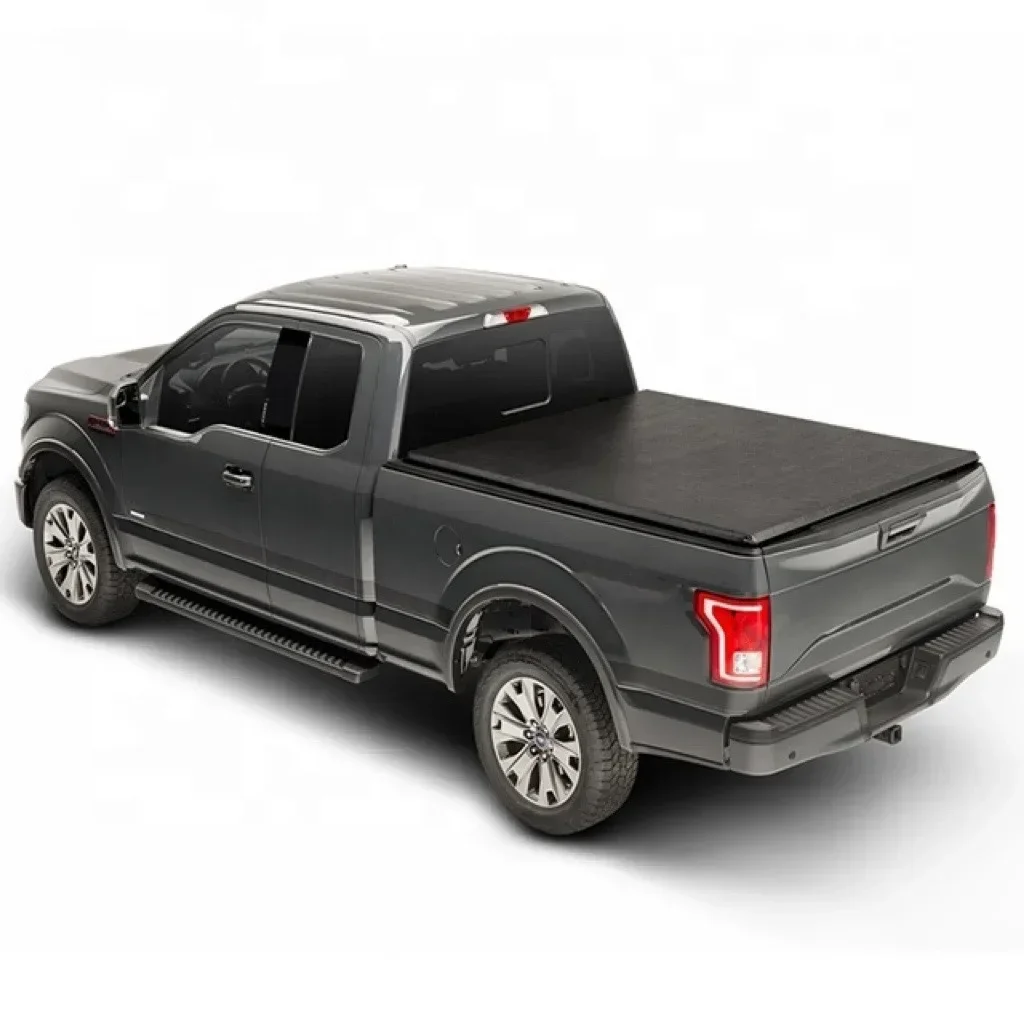 Soft Folding PVC Truck Bed Cover Accessories Spare Parts Car Pickup Tonneau Cover 1 Set Soft Type for Ford F150 XS Carton Box