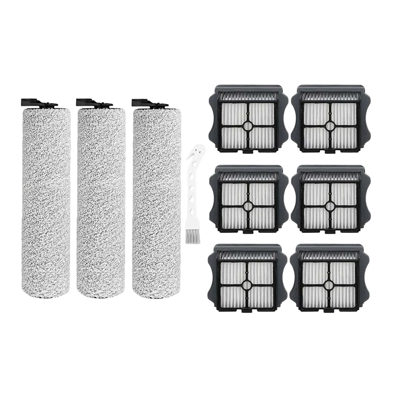 10 Pcs Replacement Brush Roller Vacuum HEPA Filter Kit For Tineco Ifloor 3 Ifloor One S3 Cordless Wet Dry Vacuum Cleaner