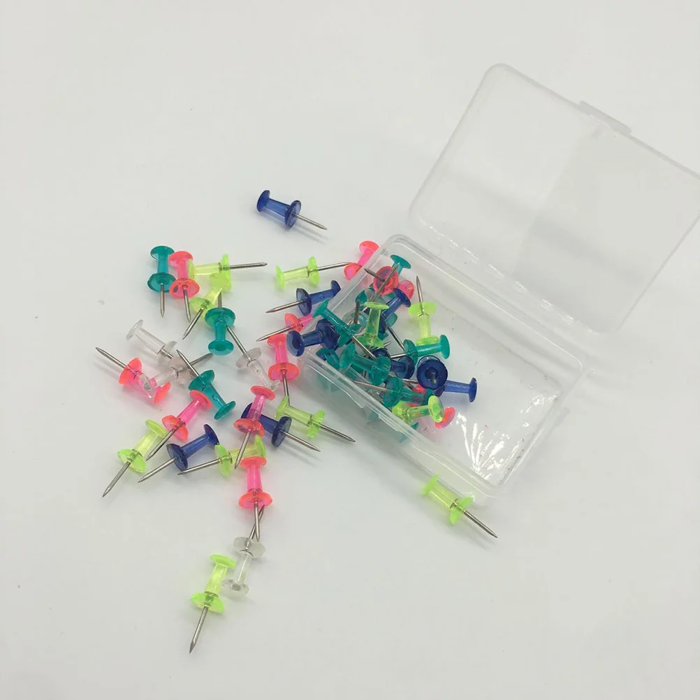 40 Pcs Pushpin Thumbtack dekoratif alat DIY untuk sekolah rumah kantor dinding peta foto papan buletin dekoratif pin tekan