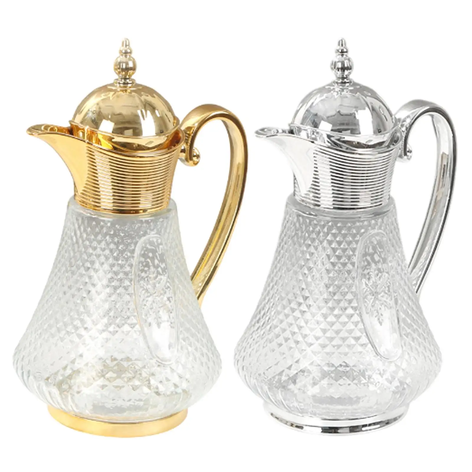 Middle Eastern Style Glass Pitcher Portable Elegant Luxury Coffee Carafe 1.8L