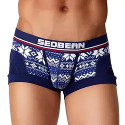 SEOBEAN Mens Underwear Boxers Briefs Fashion Patchwork Boxershorts Men Underpants Boxers Panties for Men