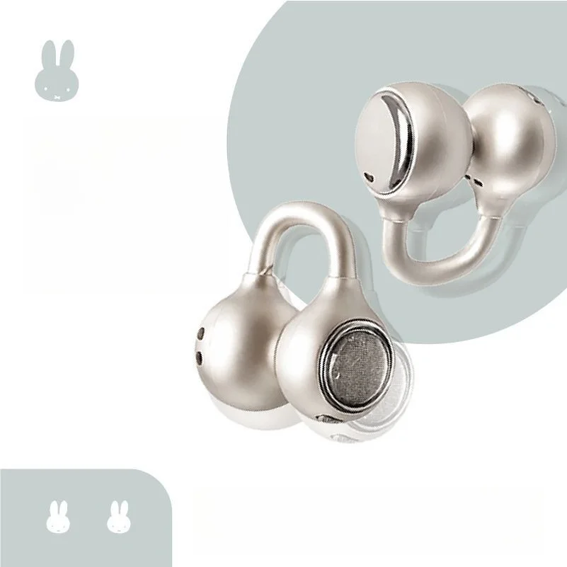 Kawaii Miffy Headphones cute Portable ear clip type Send to friends birthday gift Portable 2026 New style Send to girlfriend view 4