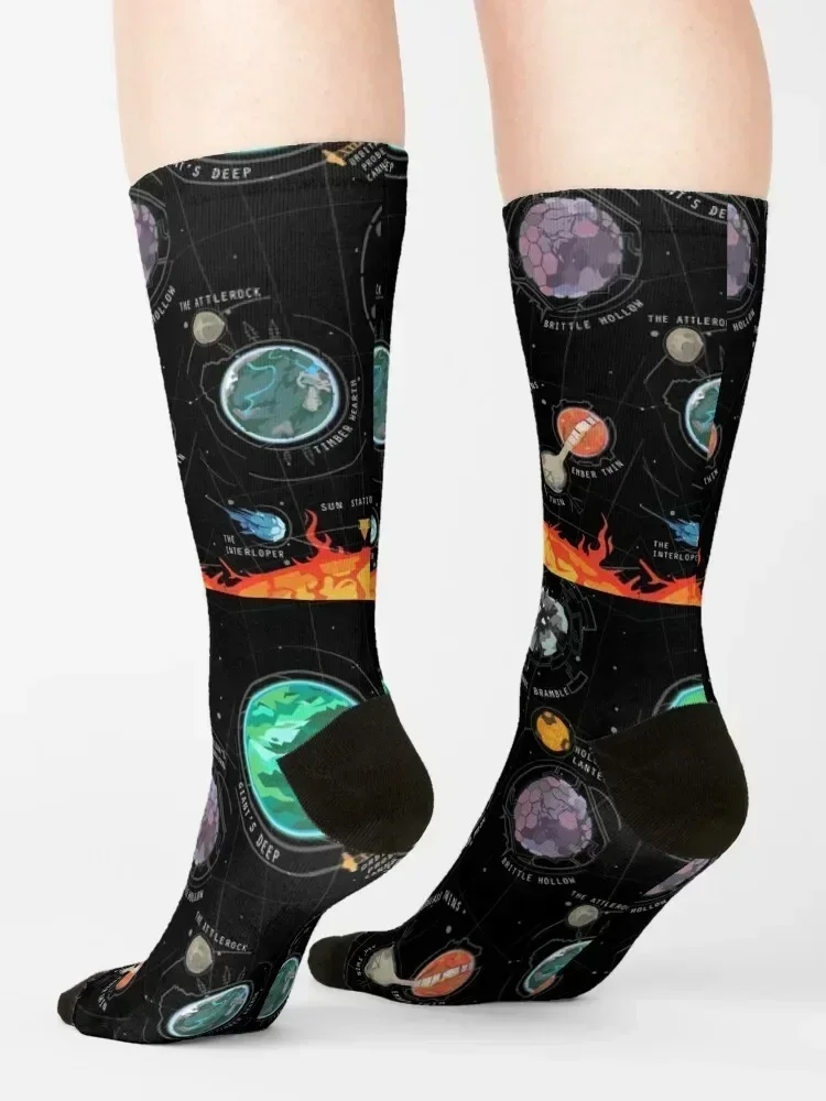 Outer Wilds System Socks gifts Lots custom winter Girl'S Socks Men's