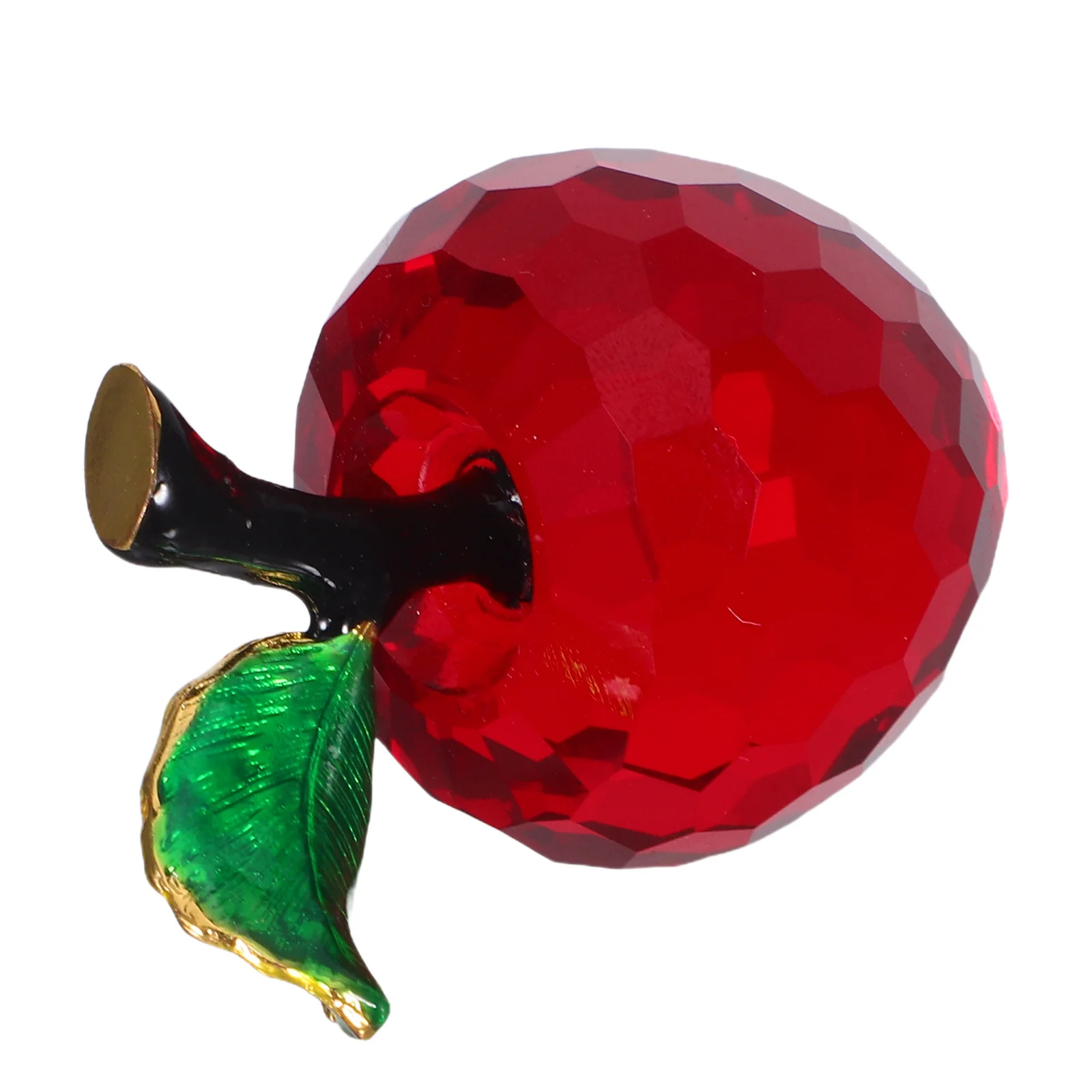 

40Mm Crystal Apple Keepsake - Exquisite Handcrafted Design for Valentine's - Sophisticated Fake Fruit Decor for Modern Spaces