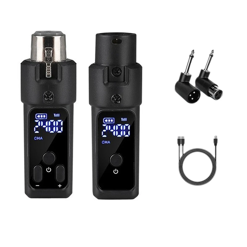WISH UHF Wireless Microphone Converter XLR Rechargeable Transmitter & Receiver Microphone For 0V Dynamic Microphones