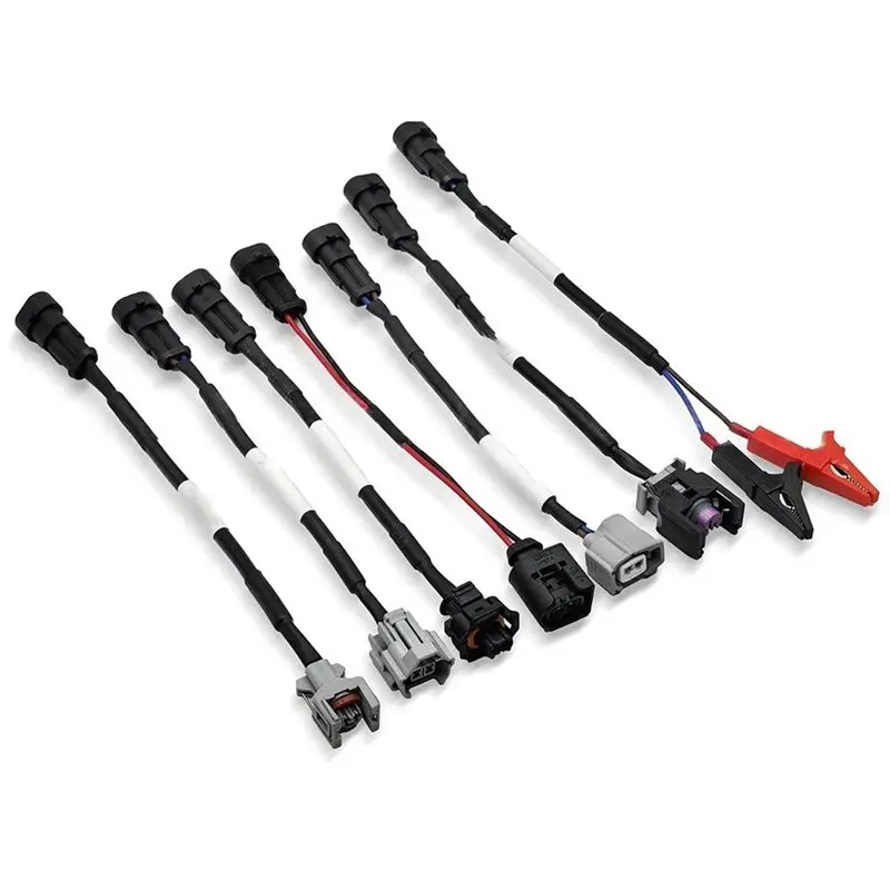 A82M-7Pcs/Lot Common Rail Injector Tester Plug Adapter Cable For For Injector Nozzle Wiring Cables Cord