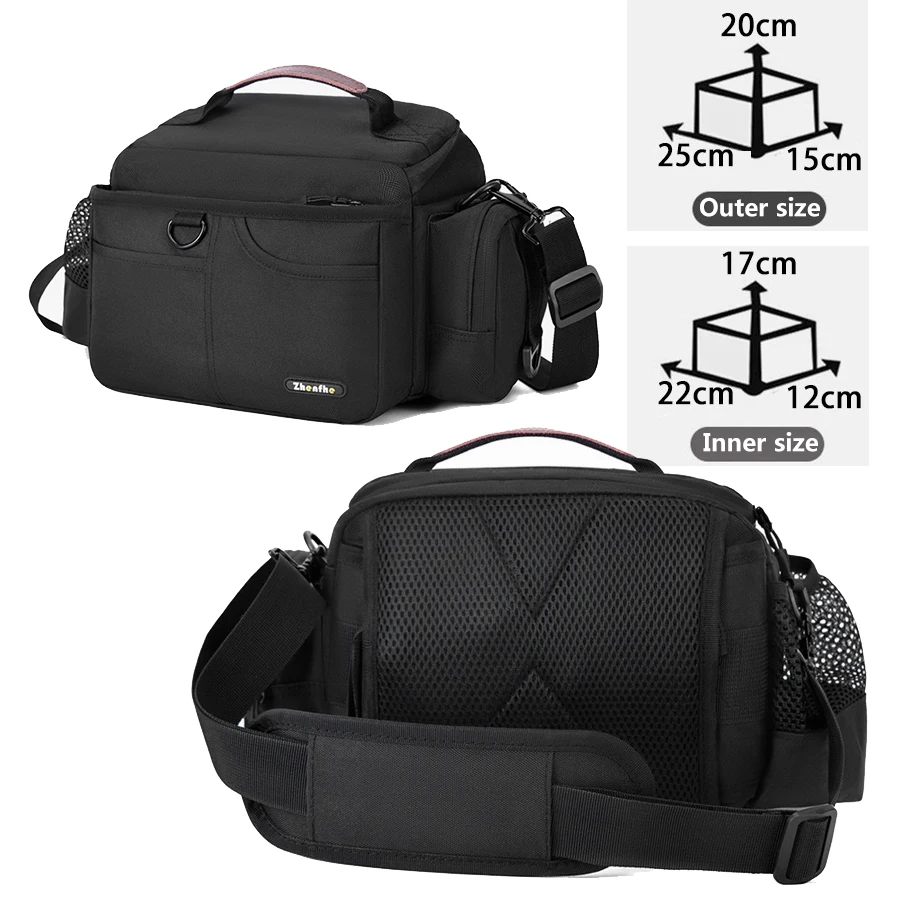 Multi-function Oxford Fabric Crossbody Shoulder Bag Handbag for Canon Nikon Sony DSLR Cameras Lens Accessory