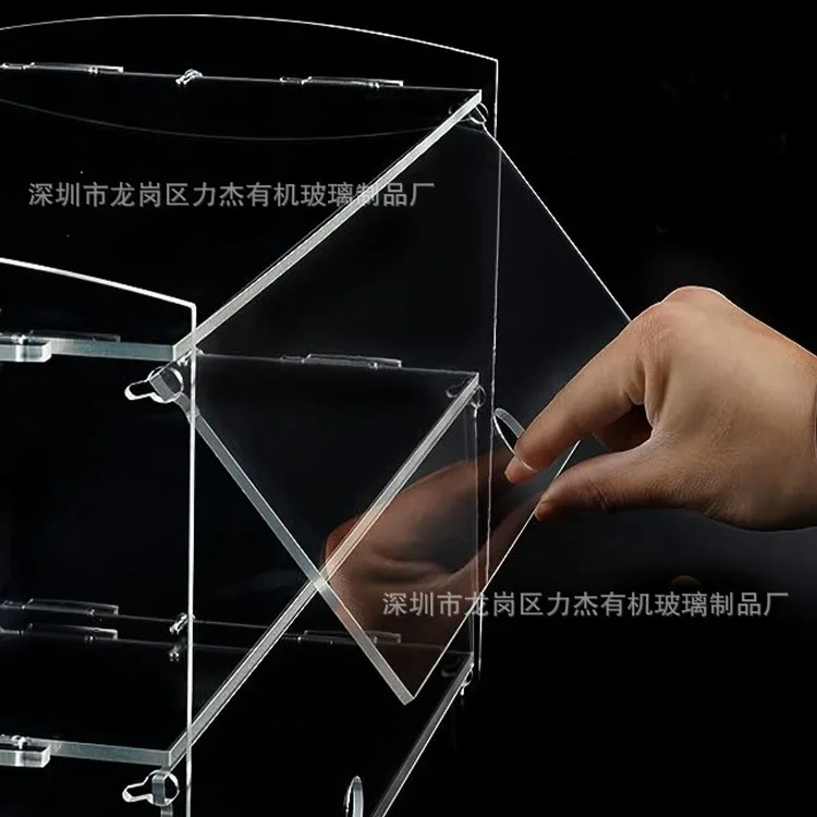 Acrylic transparent assembly cake box display box multilayer bakery cake display  dessert storage