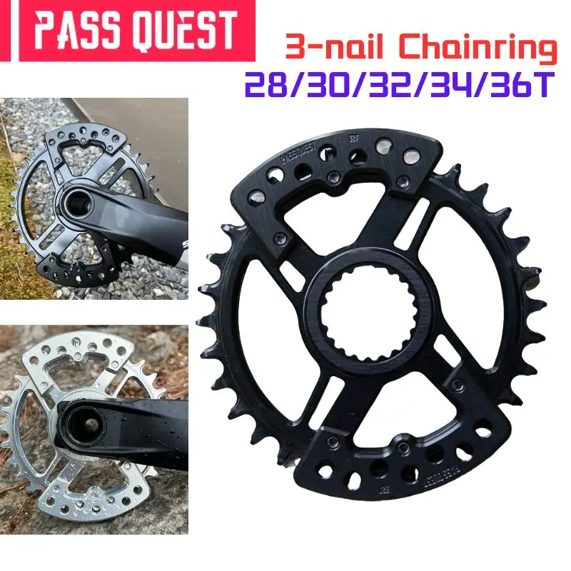 PASS QUEST XX Eagle 3-nail Chainring Belt Guard Plate Crankset ForSram BB30 X0 X9 Spec Direct Mount Crankset Cycling Parts