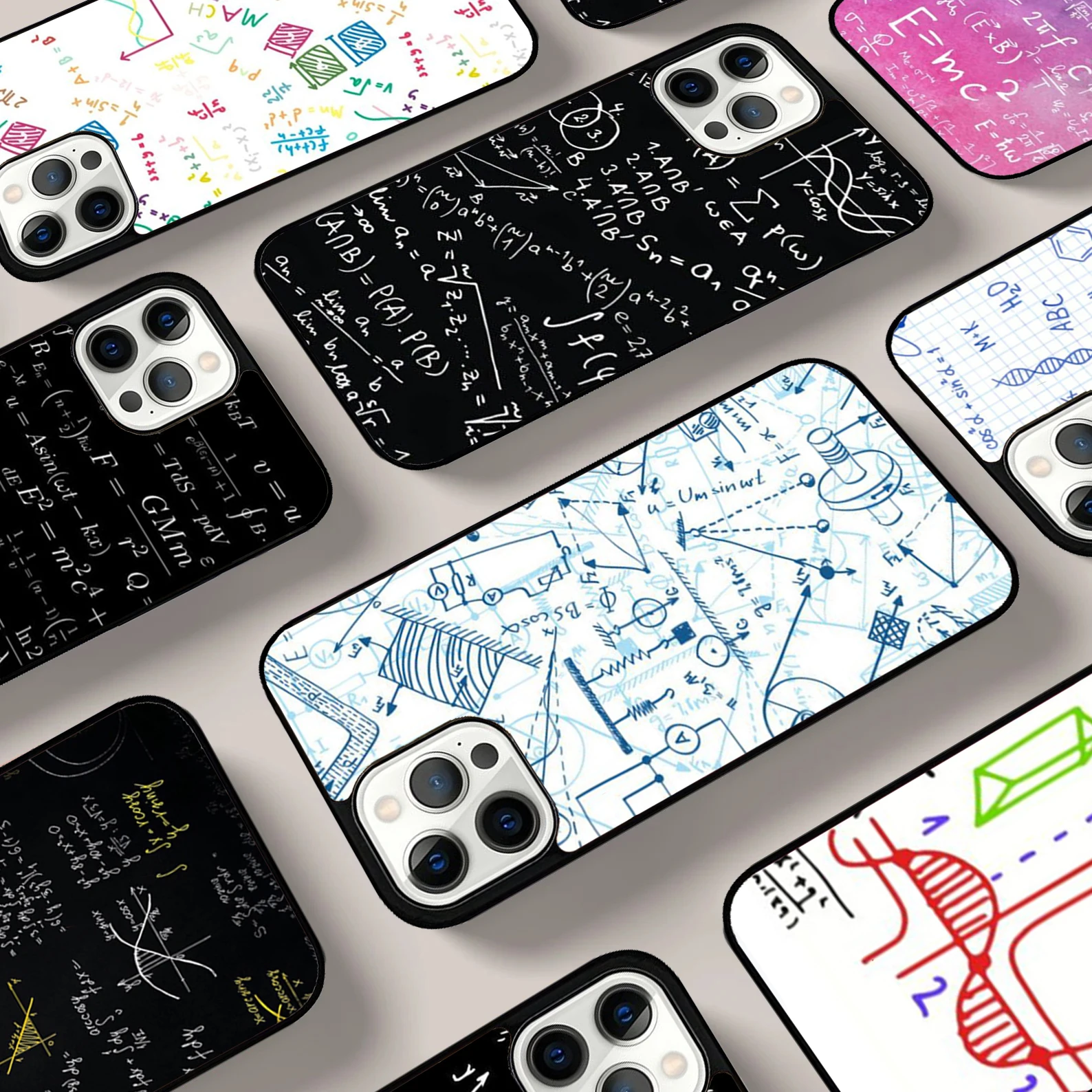 

Physics Math Formula Equation Phone Case For iPhone 17 Air 16 15 14 13 12 11 Pro Max Max Plus Bumper Case Cover