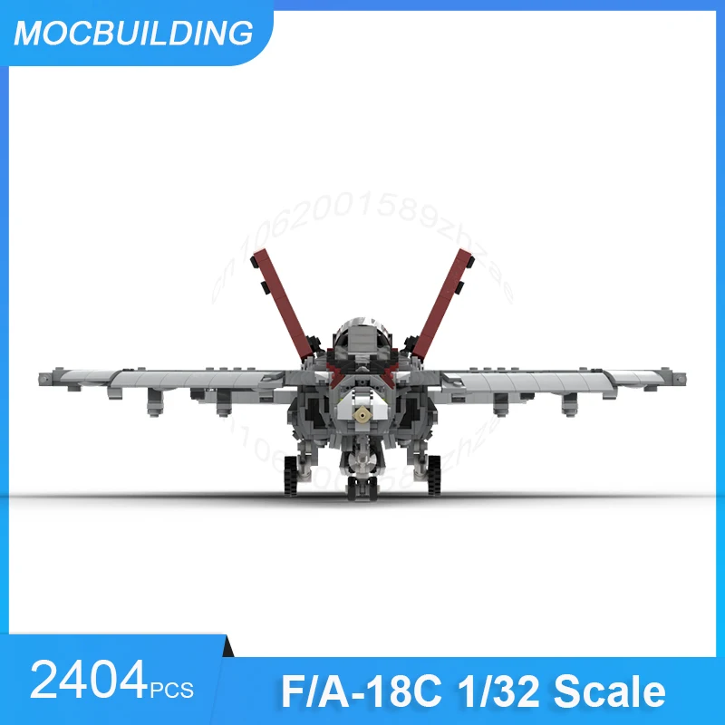 F/A-18C Aircraft 1/32 Scale Model MOC Building Blocks DIY Assemble Bricks Transportation Collection Display Toys Gifts 2404PCS