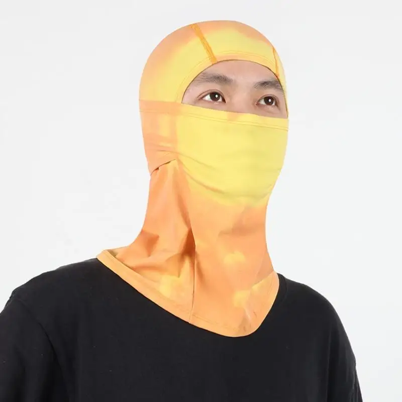 غطاء رأس متغير اللون للتنفس حساس لدرجة الحرارة - قناع ركوب الدراجات في الهواء الطلق مع استشعار حراري متدرج #5