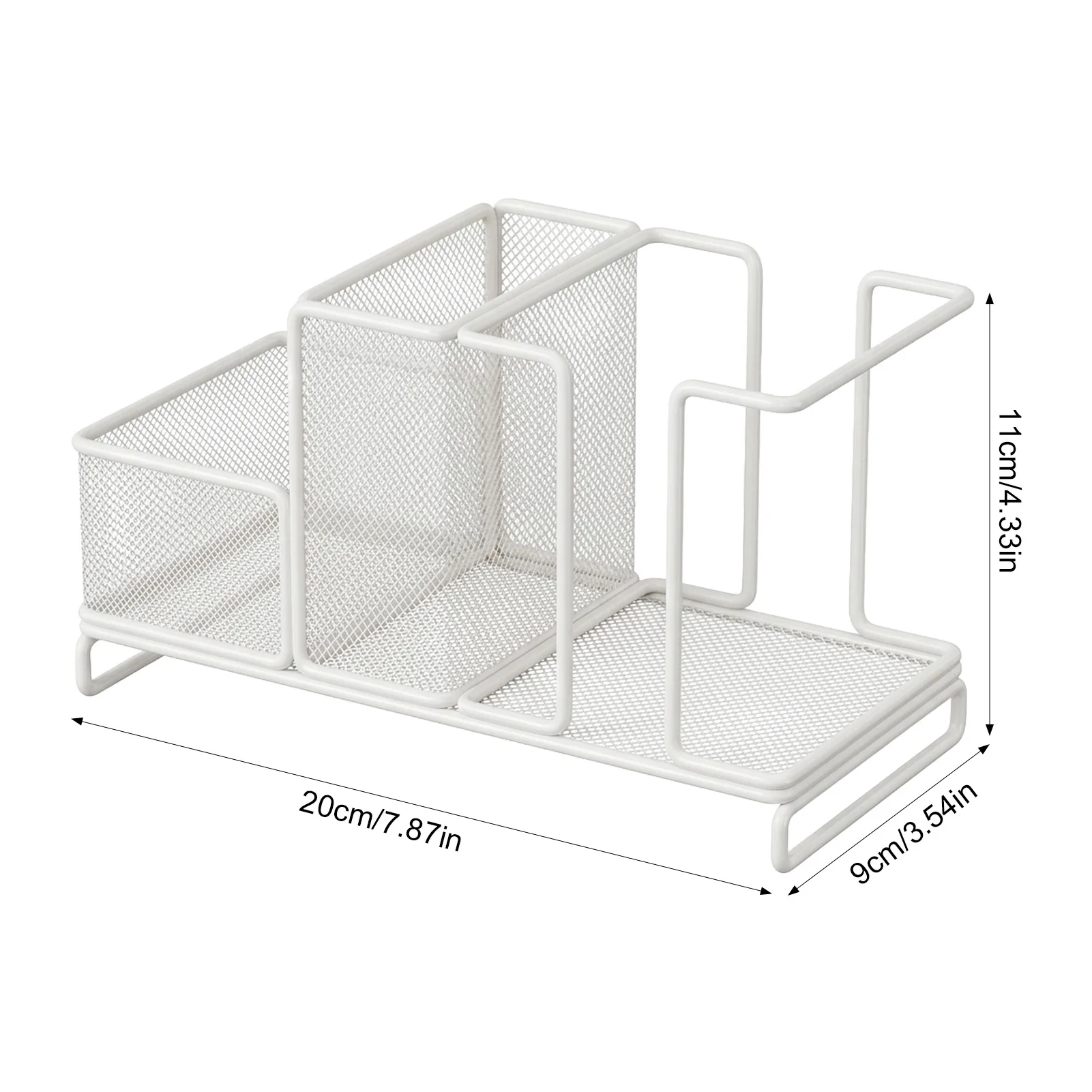 Kitchen Countertop Cup Dispenser Holder Hollow Grid Coffee Mug Organizer Rack Anti Slip Base for Office Breakroom Storage view 5