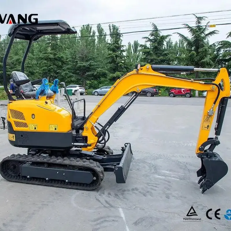 Customized 2T Excavator Hydraulic Crawler Mini Digger Bagger For Garden Small Excavators For Home  Use