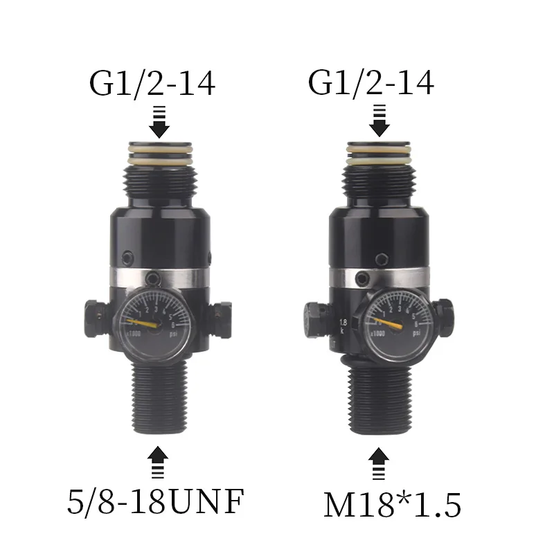 Imagem -04 - Válvula de Alívio de Pressão Hpa Cilindro de Gás Regulador de Recarga Tanque de ar Enchimento Adaptador Acessórios Ajuste para Mergulho Aquário M18 1.5 818unf