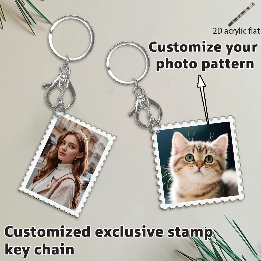 

1 шт./2 шт. брелок из акриловой штампы на заказ, подходит для мужчин и женщин, идеально подходит для подвесок на рюкзаке, брелоков и других случаев.