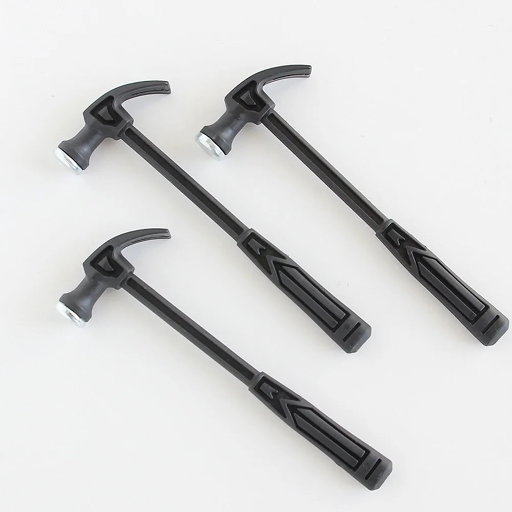 2 Pcs Plastic Handle Mini Claw Hammer Household Hammers Claw Woodworking Nail Puncher Metal Claw Hammer Emergency Tool (Black)