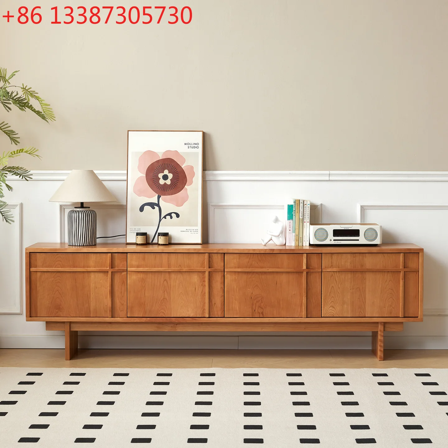 

Ретро-комод для телевизора из массива дерева, комбинированный настенный шкаф для небольшой квартиры, мебель в японском средневековом стиле для гостиной.