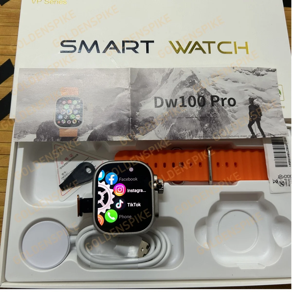 

DW100 Pro Smartwatch Fingerprint unlock Touch ID 2.29inch Amoled Smart Watch Rotary Camera GPS Position WIFI Connect Sim Card