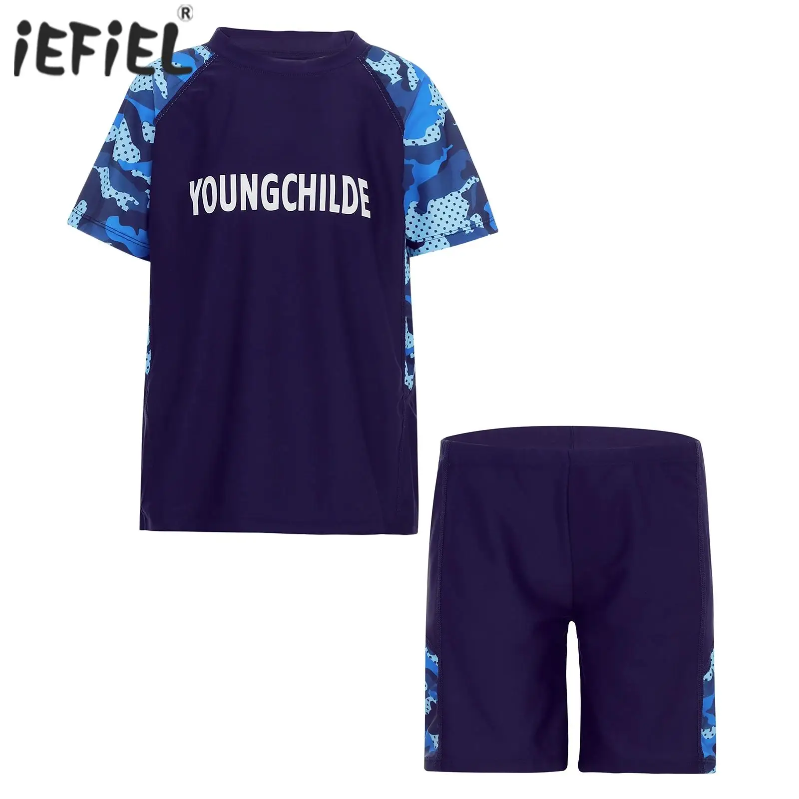 

Детский купальник для мальчиков с топом и защитой от солнца UPF 50 +