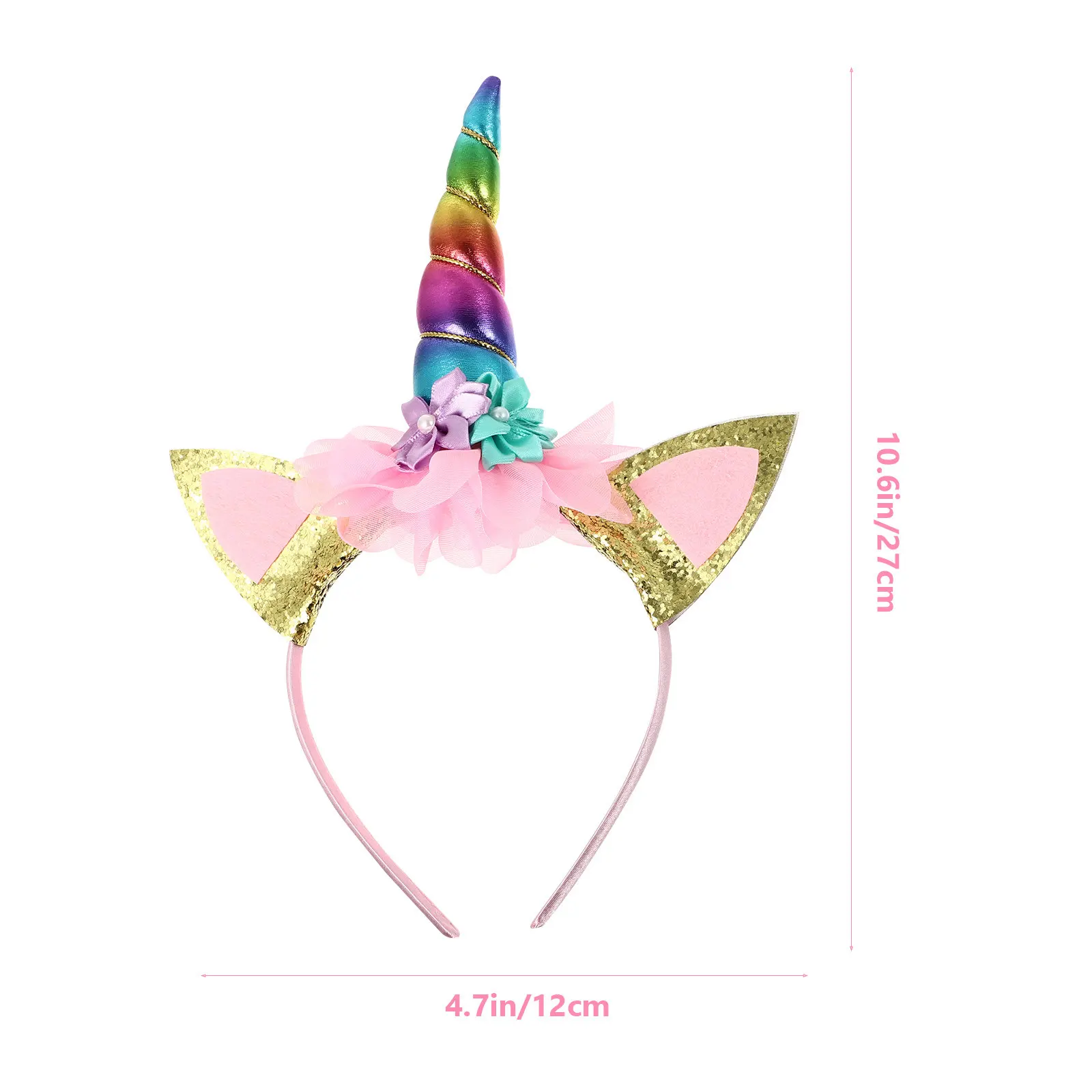 Unicorn Hair Hoop for Kids Comfortable Size Lightweight Non-Deformation Children Hair Bands Party Birthday Costume Accessories