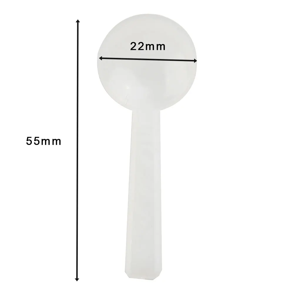 100pcs 1g White Plastic Measuring Spoon Gram Scoop Food Baking Medicine Powder High Temperature Resistance Kitchen Cooking Parts