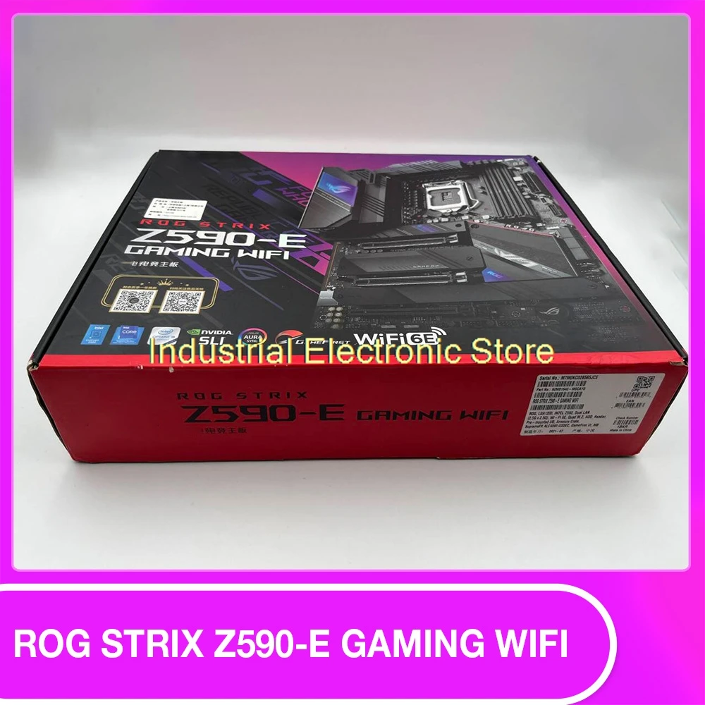 ROG STRIX Z590-E GAMING WIFI For A-S-U-S ATX Motherboard Z590 DDR4 PCI-E 4.0 4 × M. 2 USB3.2 11th/10th Generation