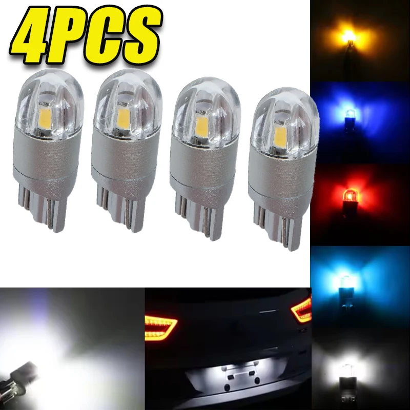 

2/4Pcs New T10 3030 2SMD LED Car Headlight Motorcycle Head/Width/License Plate Light Aluminum Housing Small Bulb Auto Parts