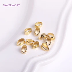 Brass Metal Melon Seeds Clasps 14K Gold Plated Pendants Pinch Bail Clasps For Necklace Hooks Clips Connector DIY Accesssories
