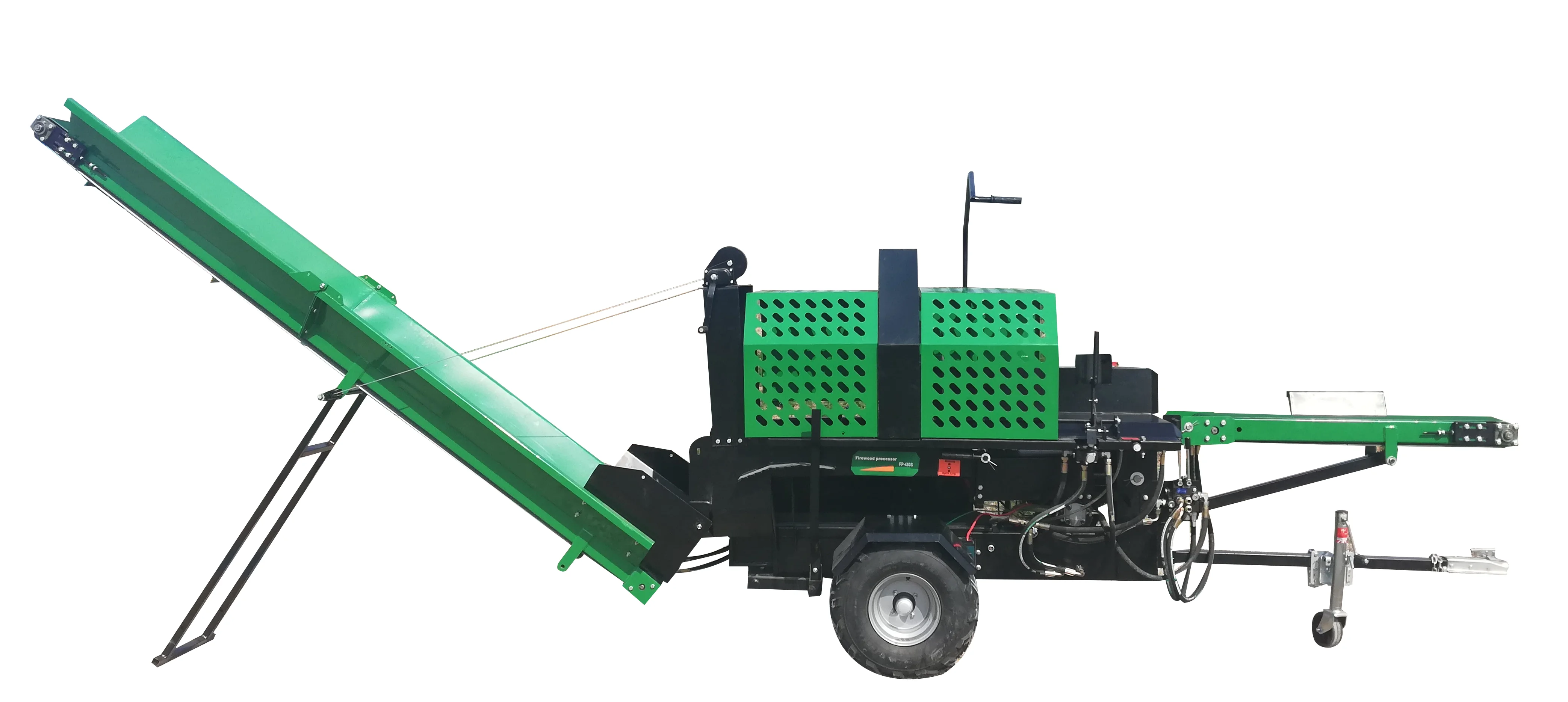 Divisor de toras hidráulico de alta qualidade, processador de lenha, máquinas silvicultura, bomba de motor de 1 ano de garantia para processamento de madeira de varejo