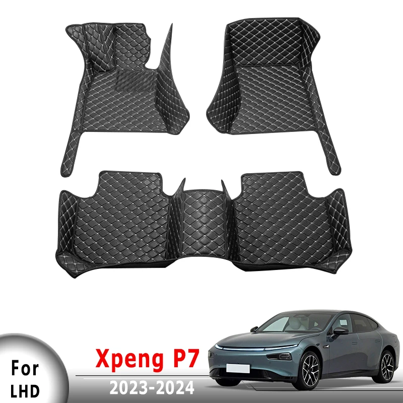 Car Floor Mats For Xpeng P7 2023 2024 Waterproof Carpets Auto Interior Accessorie Replacement Vehicles Pads Automobiles Products